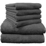 Juegos de toallas grises de algodón Dyckhoff en pack de 6 piezas 