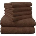 Juegos de toallas marrones de algodón Dyckhoff 70x140 en pack de 6 piezas 