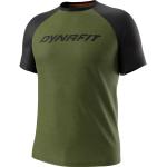 Camisetas verdes de poliester de manga corta rebajadas manga corta Dynafit talla S para hombre 
