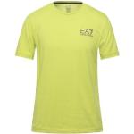 Camisetas verdes de poliester de manga corta manga corta con cuello redondo con logo Armani EA7 talla S para hombre 