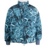 Chaquetas acolchadas azules de poliamida manga larga con logo Armani Emporio Armani talla 3XL para hombre 