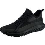 Zapatos deportivos negros de tela con cordones con shock absorber con logo Ecco talla 47 para hombre 