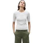 Camisetas orgánicas blancas de tencel Tencel de cuello redondo rebajadas media manga con cuello redondo Ecoalf talla L de materiales sostenibles para mujer 