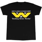 Edificio alienígena Better Worlds Camiseta de los Hombres Black M | Up to 5XL, Birthday Gift Idea For Guys, Alien Film Top