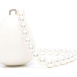 Bolsos satchel blancos de perlas con logo Simone Rocha con perlas para mujer 