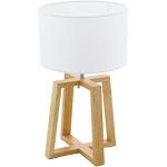 Lámparas blancas de madera de rosca E27 de mesa escandinavas Eglo 