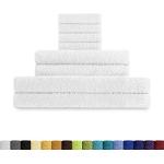 Juegos de toallas blancos de algodón 30x50 en pack de 8 piezas 