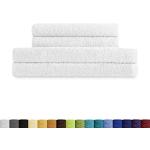 Juegos de toallas blancos de algodón 100x150 en pack de 4 piezas 