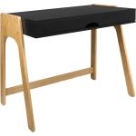 Mesas negras de madera de oficina con patas El Corte Inglés 