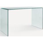 Mesas de vidrio de trabajo minimalista El Corte Inglés con acabado brillante 