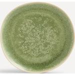 Platos verdes de cerámica de postre rústico El Corte Inglés 