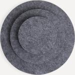 Platos llanos grises de fieltro El Corte Inglés 19 cm de diámetro 
