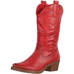 Botas cowboy rojas de goma talla 36 para mujer 