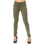 Jeans stretch verde militar formales talla XS para mujer 
