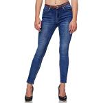 Jeans azul marino de cintura alta con tachuelas talla S para mujer 