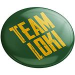 Elbenwald Button Team Loki Motif para Fans de Marvel Ø 5,5 cm