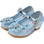 Sandalias azules de tacón con velcro talla 32 infantiles 