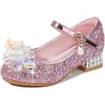 Zapatos rosas de baile latino rebajados Cenicienta Princesa Cenicienta formales con lentejuelas talla 33 infantiles 