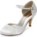 Zapatos blancos de perlas de novia Novia Elegantpark talla 38 para mujer 