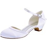 Zapatos blancos de satén de novia Novia Elegantpark talla 41 para mujer 