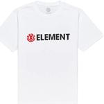 Camisetas deportivas orgánicas blancas de algodón rebajadas con cuello redondo de punto Element talla L de materiales sostenibles para hombre 