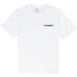 Camisetas deportivas orgánicas blancas de algodón con cuello redondo de punto Element talla XS de materiales sostenibles para hombre 