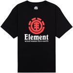 Camisetas negras de algodón de algodón infantiles rebajadas Element 12 años de materiales sostenibles 