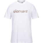 Camisetas blancas de algodón de manga corta manga corta con cuello redondo con logo Element talla XL para hombre 