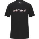 Camisetas negras de algodón de manga corta manga corta con cuello redondo con logo Element talla XL para hombre 