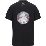 Camisetas negras de algodón de manga corta manga corta con cuello redondo con logo Element talla XS para hombre 