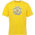Camisetas amarillas de algodón de manga corta manga corta con cuello redondo con logo Element talla XS para hombre 