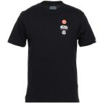 Camisetas negras de algodón de manga corta manga corta con cuello redondo con logo Element talla S para hombre 
