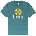 Camisetas deportivas orgánicas azules de algodón rebajadas con cuello redondo de punto Element talla S de materiales sostenibles para hombre 