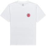 Camisetas deportivas orgánicas blancas de algodón con cuello redondo de punto Element Seal talla S de materiales sostenibles para hombre 