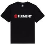Camisetas deportivas orgánicas negras de algodón rebajadas con cuello redondo de punto Element talla S de materiales sostenibles para hombre 