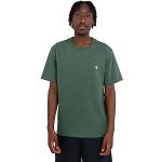 Camisetas deportivas orgánicas verdes de algodón con cuello redondo con logo Element Crail talla M de materiales sostenibles para hombre 