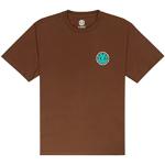Camisetas orgánicas marrones de algodón de cuello redondo con cuello redondo de punto Element Seal talla XS de materiales sostenibles para hombre 