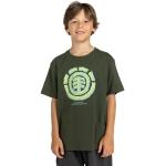 Camisetas marrones de algodón de manga corta infantiles con logo Element 8 años de materiales sostenibles 