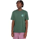 Camisetas deportivas orgánicas verdes de algodón rebajadas con cuello redondo de punto Element Seal talla M de materiales sostenibles para hombre 