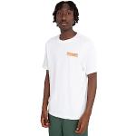 Camisetas deportivas orgánicas blancas de algodón con cuello redondo de punto Element talla XL de materiales sostenibles para hombre 