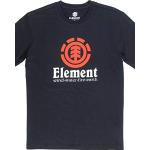 Camisetas deportivas negras manga corta con cuello redondo con logo Element talla S para hombre 