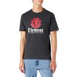 Camisetas deportivas grises manga corta con cuello redondo con logo Element Heather talla S para hombre 