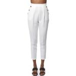 Pantalones cortos blancos de poliester rebajados estilo cigarette Elisabetta Franchi talla M para mujer 