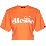 Camisetas naranja de algodón de manga corta rebajadas manga corta con cuello redondo ellesse Alberta talla XS para mujer 