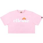 Ellesse Alberta Cropped T-Shirt Polo, Mujer, Light Pink, S