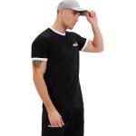 Camisetas deportivas negras de algodón rebajadas con logo ellesse talla XS para hombre 