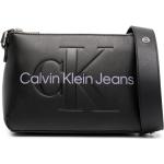 Bolsos satchel negros de poliuretano con logo Calvin Klein Jeans para mujer 