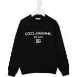 Sudaderas negras de viscosa con capucha infantiles con logo Dolce & Gabbana 