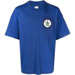 Camisetas azules de algodón de cuello redondo rebajadas manga corta con cuello redondo con logo Armani Emporio Armani talla M para hombre 