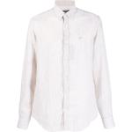 Camisas blancas de lino de lino  marineras con logo PAUL & SHARK para hombre 